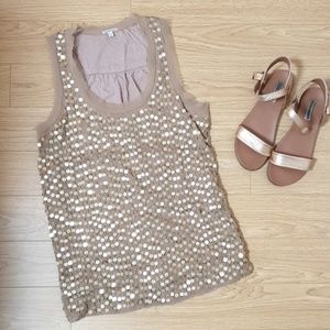 Sequin neutral top